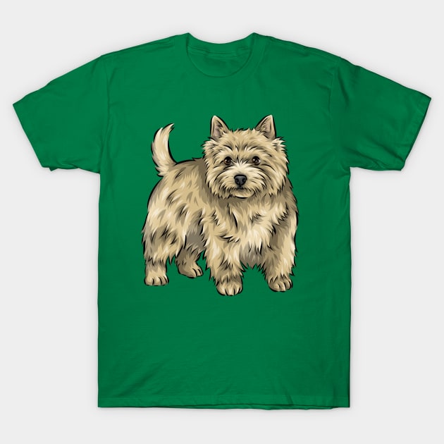 Cute Norwich Terrier Dog T-Shirt by Shirin Illustration